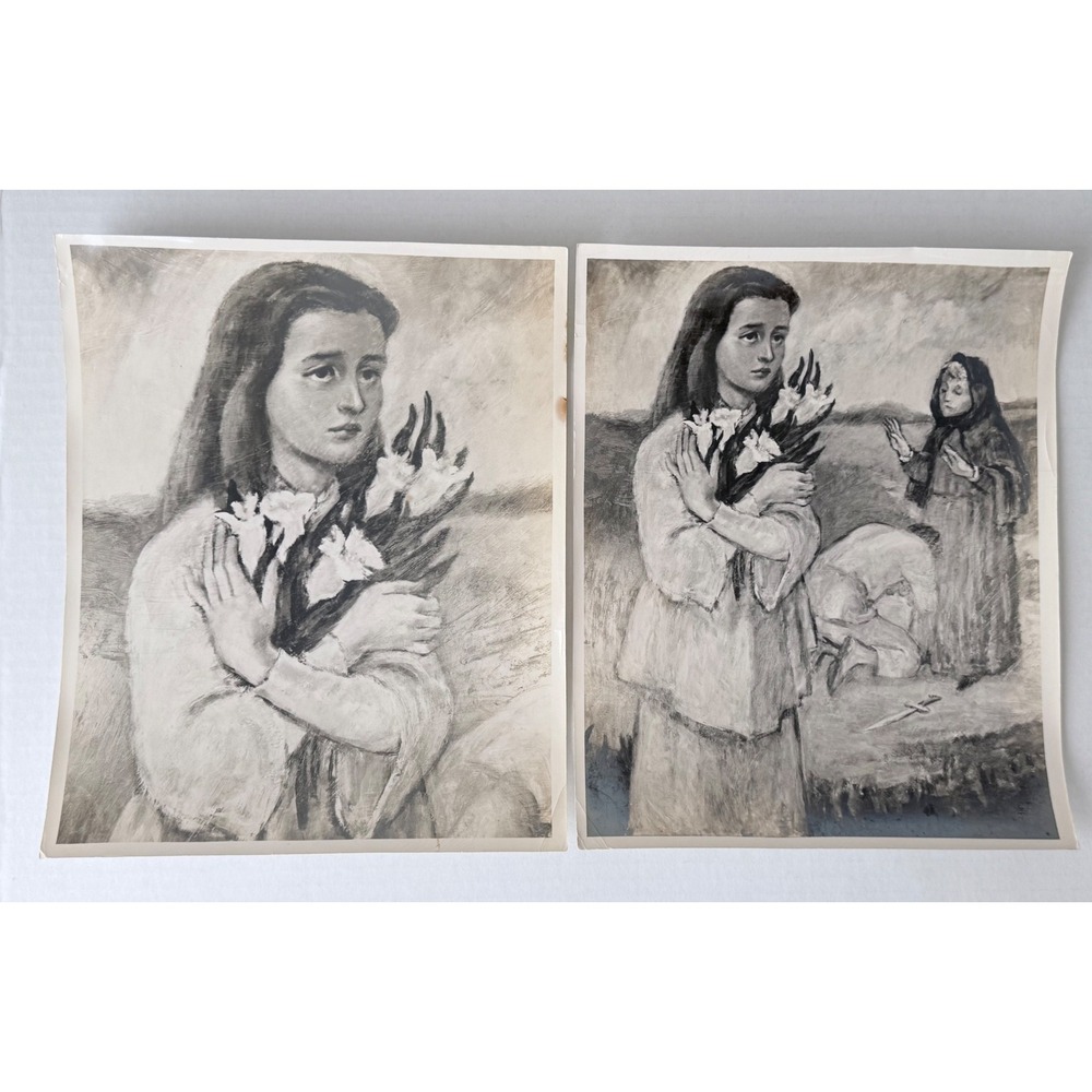 Lot 2 Original 1952 US Navy Seabee Photos Saint Maria Goretti Art MCB-9
10x8